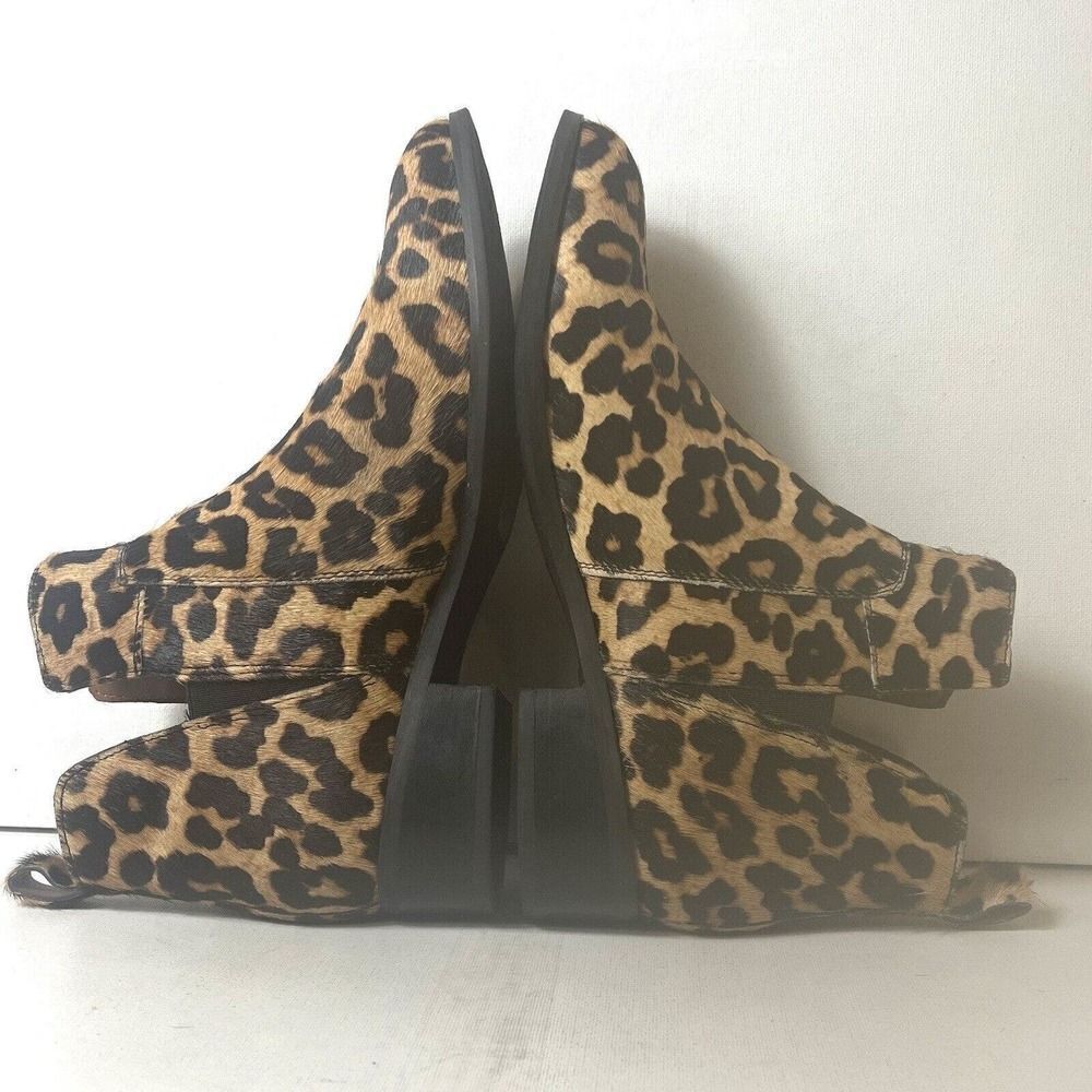 Franco Sarto Leopard Print Ankle Boots - Picture 8 of 11
